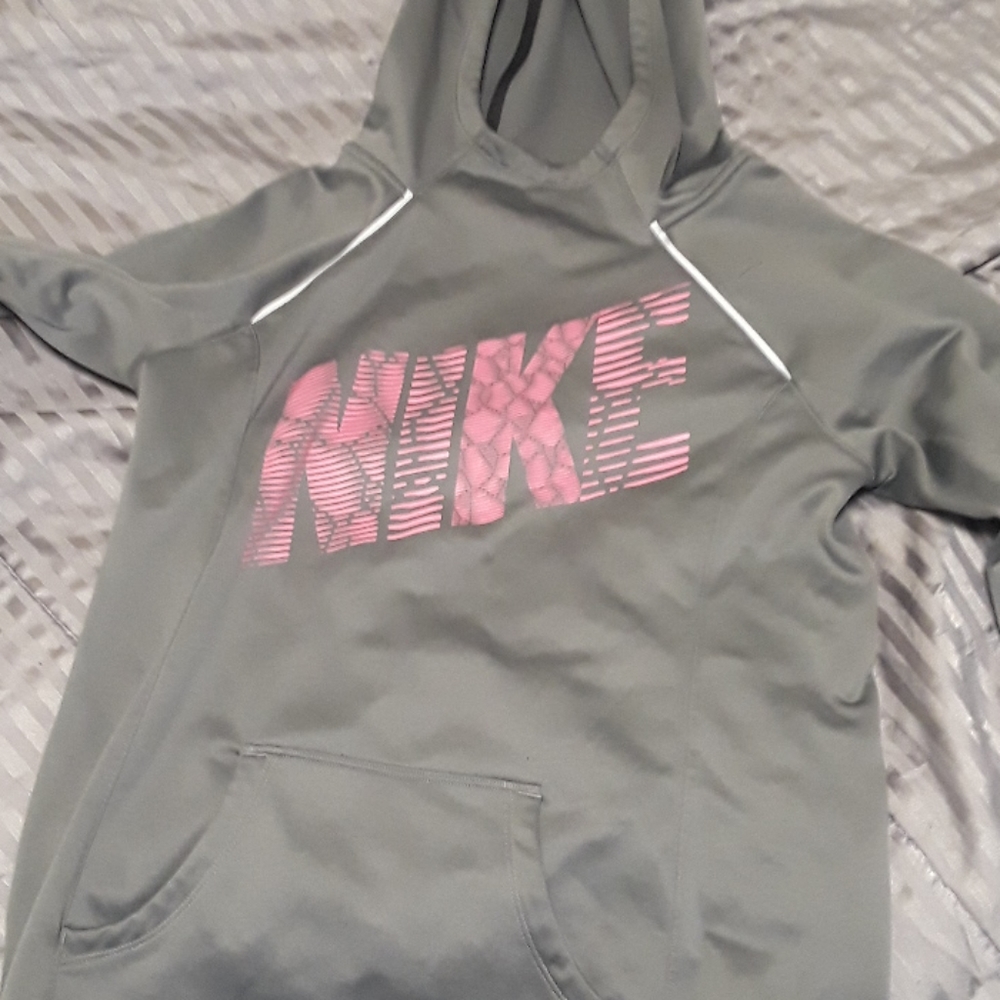 Grey and Pink Nike hoodie